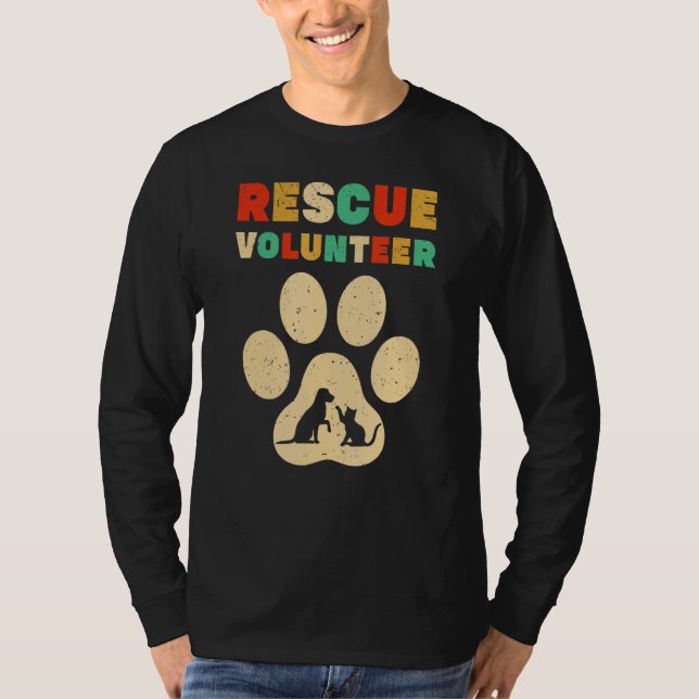Rädding Frivillig djurskydd Hund Kat Kärlek 1 T Shirt (Framsida)