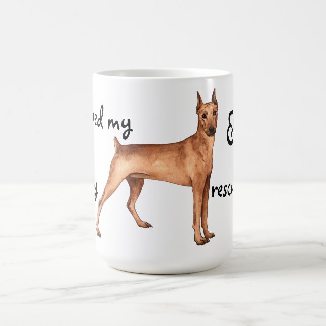 Rädding German Pinscher Kaffemugg (Center)