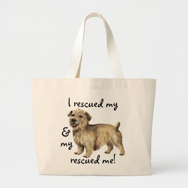 Rädding Glen of Imaal Terrier Large Tote Bag Jumbo Tygkasse (Framsidan)