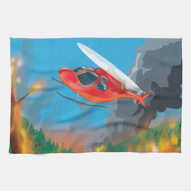 Rädding helikopter kökshandduk (Horisontell)