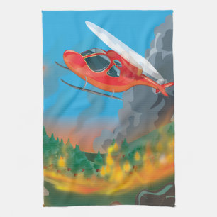 Rädding helikopter kökshandduk