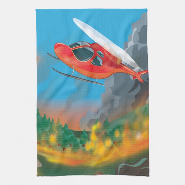 Rädding helikopter kökshandduk (Vertikal)