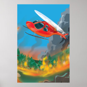 Rädding helikopter poster