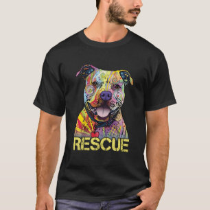 Rädding Hund Colorfull Pitbull Hund Adopt Don Shop T Shirt