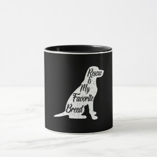 Rädding Hund Favorite Breed Silhouette Mugg