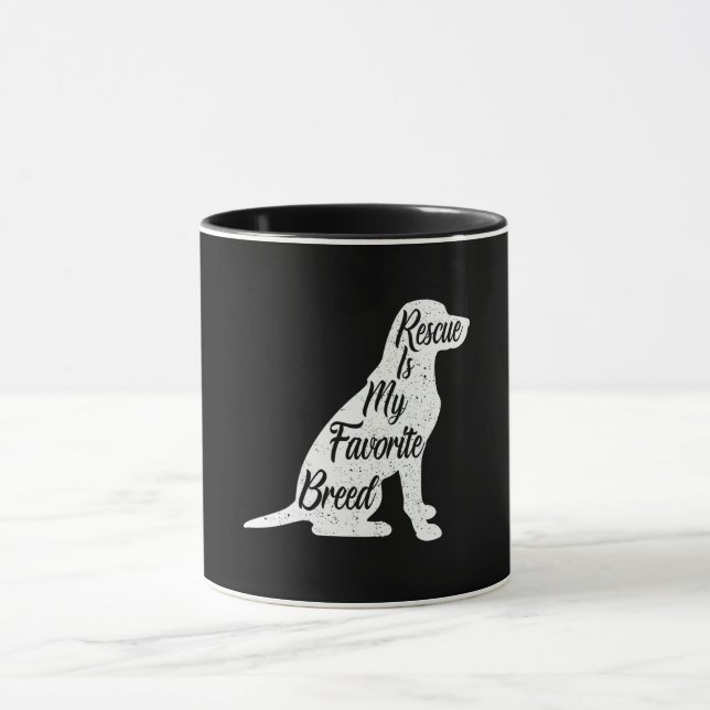 Rädding Hund Favorite Breed Silhouette Mugg (Center)