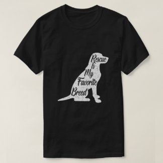 Rädding Hund Favorite Breed Silhouette T Shirt