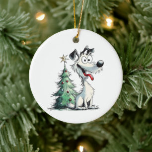 Rädding Hund första jul i Furever Home Julgransprydnad Keramik
