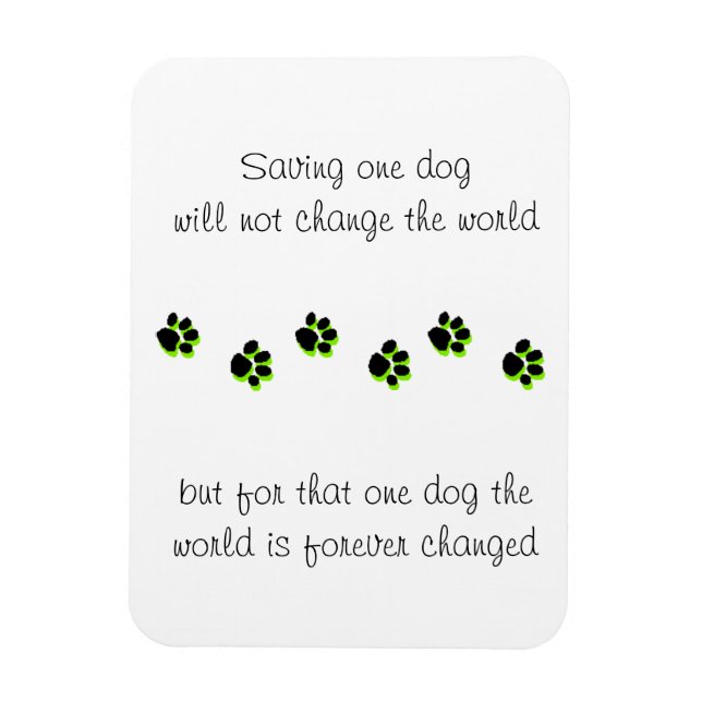 Rädding Hund Magnet, spara ett liv Magnet (Vertikal)