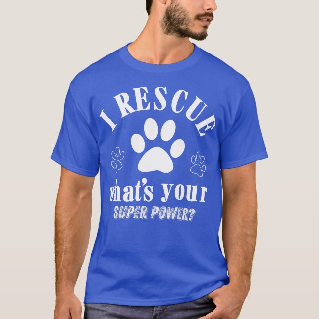 Rädding Hund Pappa Manar T Shirt (Framsida)