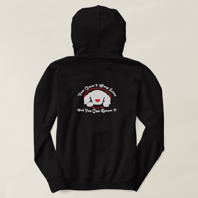 Rädding Hund Pullover Hoodie Tee (Design baksida)