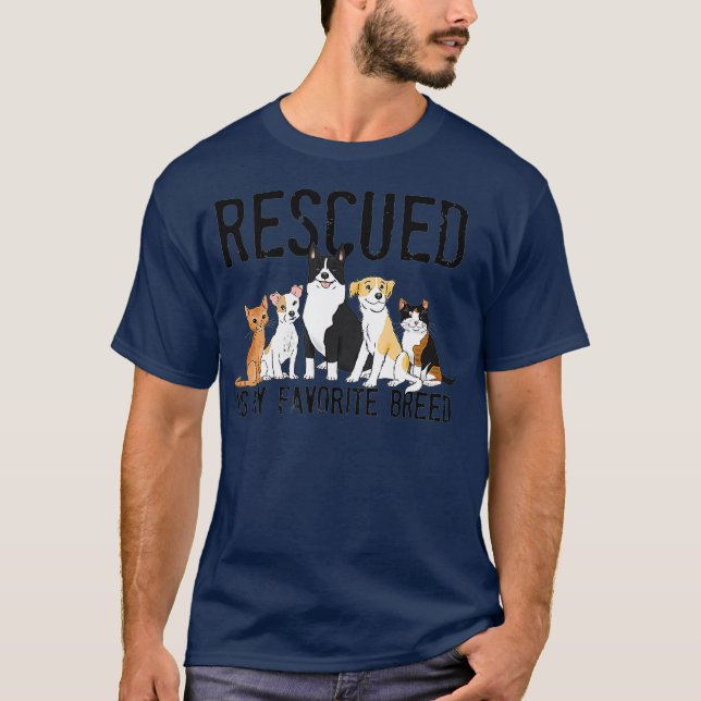 Rädding Hund Rädding Katt Rädding Hund Cute Pet T Shirt (Framsida)
