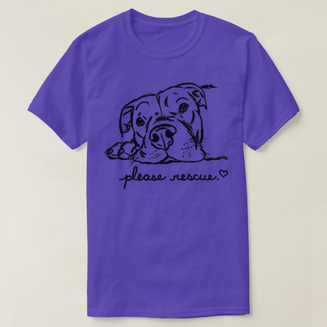 Rädding Hund Rädding Pit Bull Pittie Älskare adopp T Shirt (Design framsida)
