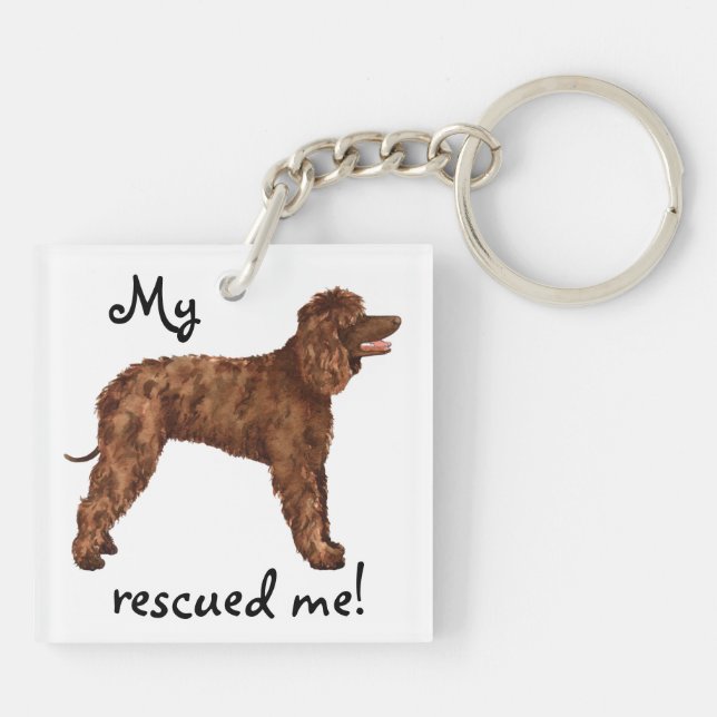 Rädding Irish Vatten Spansk Keychain (Baksidan)