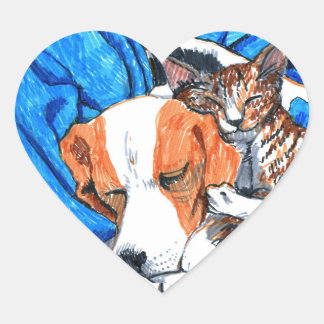 Rädding Kärlek Sticker - Hund & kattassistenter Hjärtformat Klistermärke