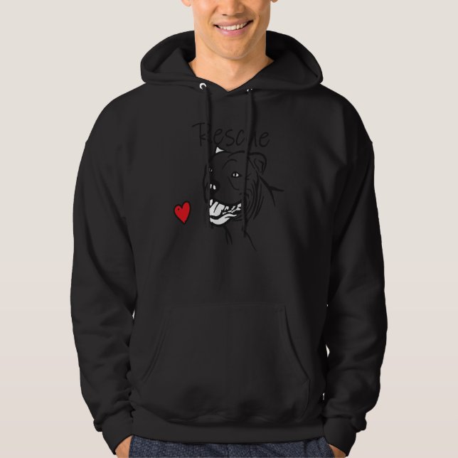 Rädding Kärlek Swea Rädding Pit Bull Swea Hund Pit Hoodie (Framsida)