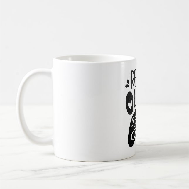 Rädding Kärlek Upprepa Hund Tass Tee Kaffemugg (Vänster)