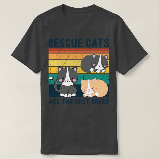 Rädding Katt är den bästa rasen T Shirt (Design framsida)