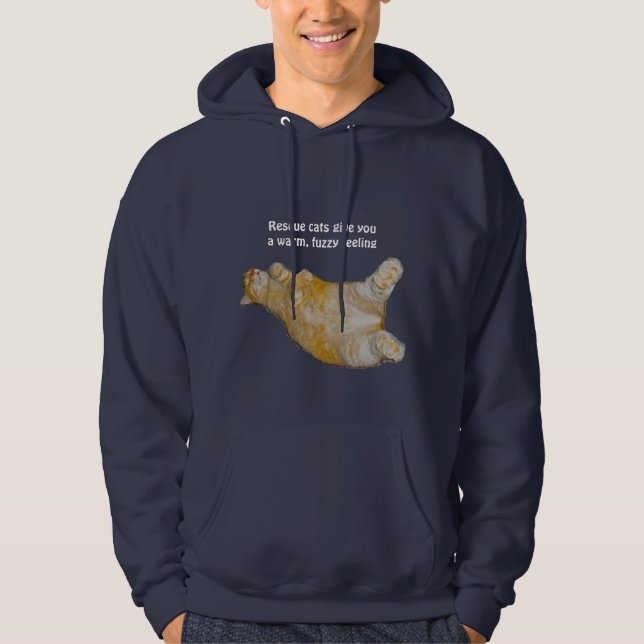 Rädding katter ge en varm, suddig känsla Hoodie (Framsida)
