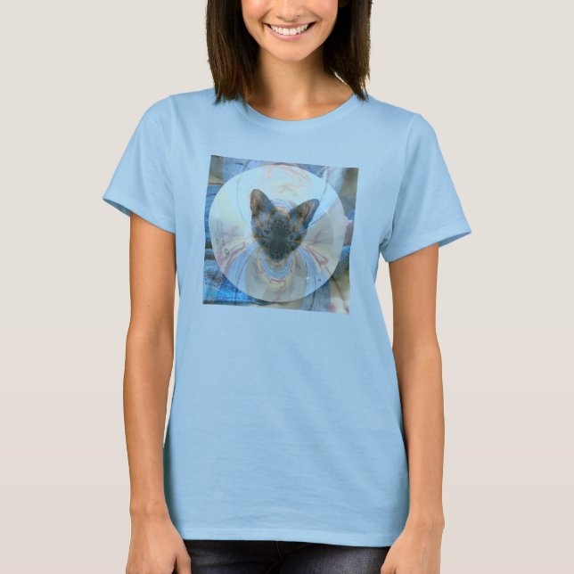 Rädding Kitten, Collar Kattunge med Attityd Tee (Framsida)