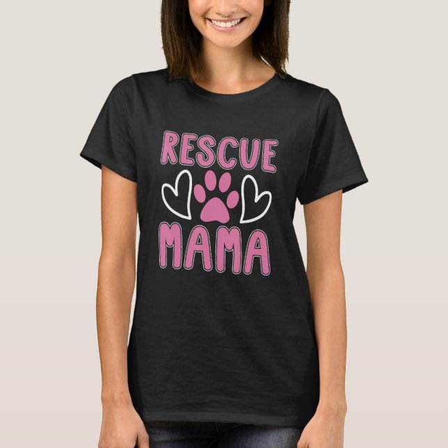 Rädding Mamma Djuradoption skadade Kärlek-djur R T Shirt (Framsida)