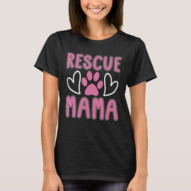 Rädding Mamma Djuradoption skadade Kärlek-djur R T Shirt (Framsida)