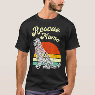 Rädding Mamma Paw Print Proud Foster Hund Pet Mamm T Shirt