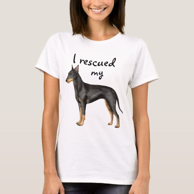 Rädding Manchester Terrier T Shirt (Framsida)