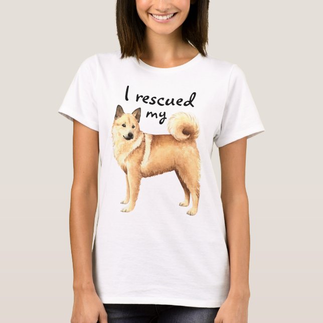 Rädding Norsk buhund T Shirt (Framsida)