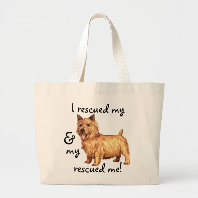Rädding Norwich Terrier Jumbo Tygkasse (Framsidan)