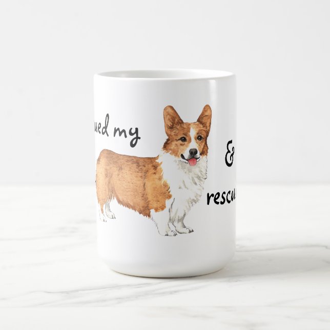Rädding Pembroke Welsh Corgi Kaffemugg (Center)
