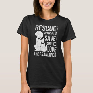 Rädding Pet Spara Cute Animals Rädding Hund Cat T Shirt
