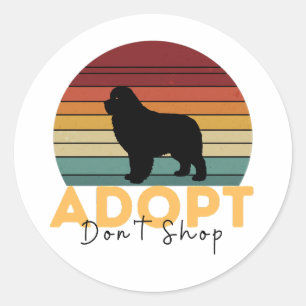Rädding Pet-support - köp inte Hund Nygör Runt Klistermärke