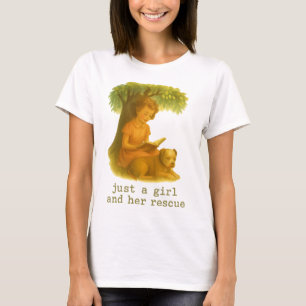 Rädding Pet T-Shirt - "bara en flicka och hennes r