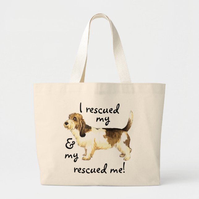 Rädding Petit Basset Griffon Vendéen Jumbo Tygkasse (Framsidan)