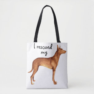 Rädding Pharaoh Hound Tygkasse