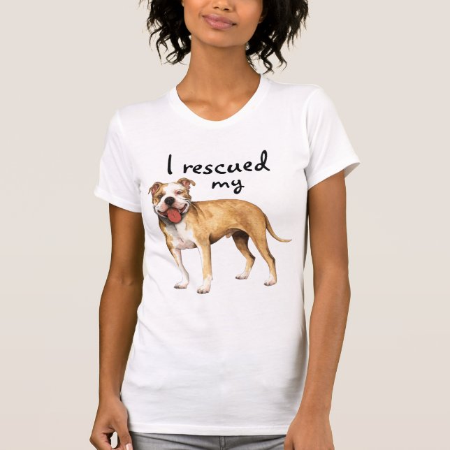 Rädding Pit Bull Terrier Tee (Framsida)