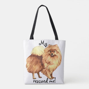 Rädding Pomeranian Tygkasse
