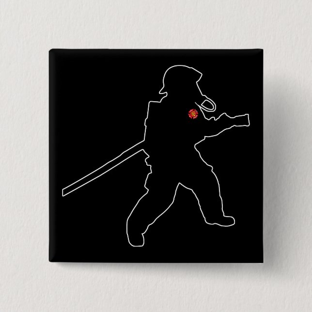 Rädding Silhouette för brandsläckare Knapp (Framsida)