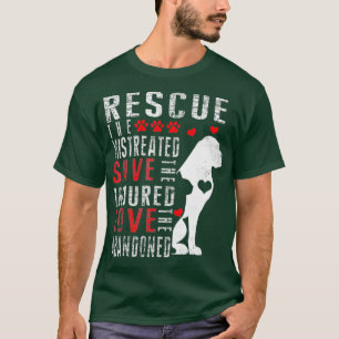 Rädding Spara Hund älskare vid Kärlek Rädda djuren T Shirt