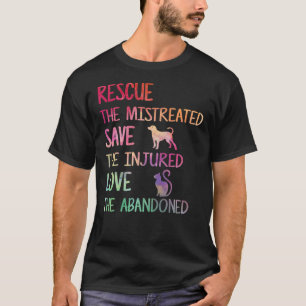 RÄDDING SPARA KÄRLEK PET Djurskydd Volunteer Gif T Shirt