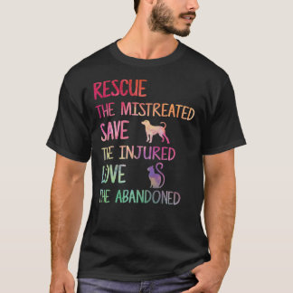 RÄDDING SPARA KÄRLEK PET Djurskydd Volunteer Gift T Shirt