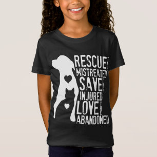 Rädding, Spara, Kärlek Rädda djuren, Hund älskare T Shirt
