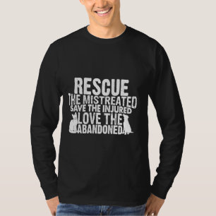 Rädding Spara Kärlek Rädding Hund Cat Pet T Shirt