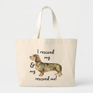 Rädding Wirehred Dachshund Jumbo Tygkasse