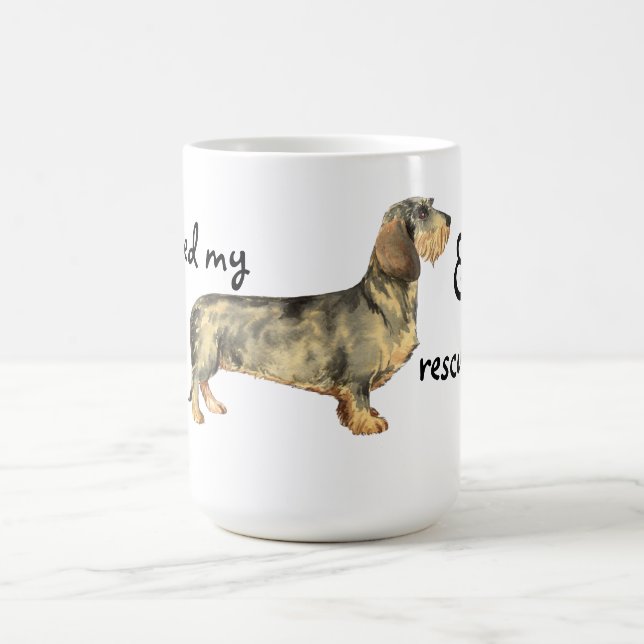 Rädding Wirehred Dachshund Kaffemugg (Center)