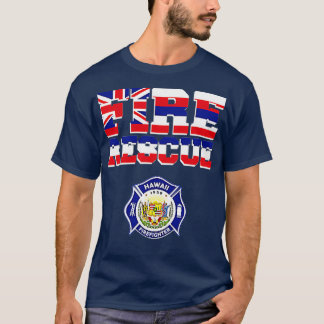 Räddingen Hawaii Fire Department Firefighters Fire T Shirt