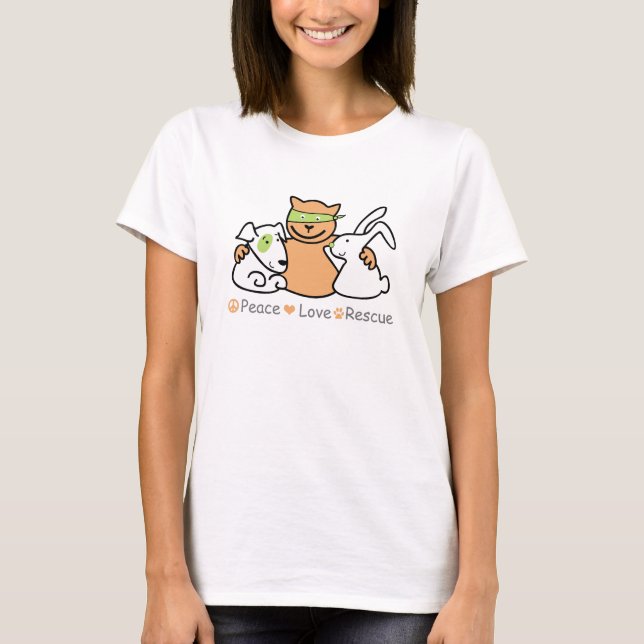 räddingen kärlek tee shirt (Framsida)