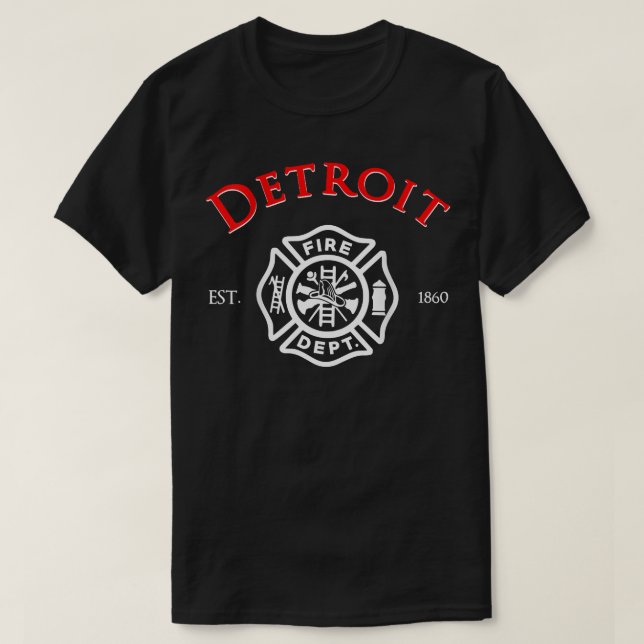Räddingen Michigan Firefighter i Detroit T Shirt (Design framsida)