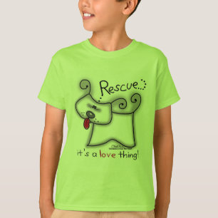 Räddingens Hund ... Det är A Kärlek Sak Tee Shirt